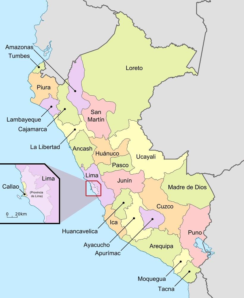 ਨਕਸ਼ਾ ਦੇ Peruvian ਮਾਰੂਥਲ