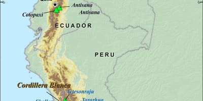 Peruvian ਆਨਡੀਸ ਦਾ ਨਕਸ਼ਾ